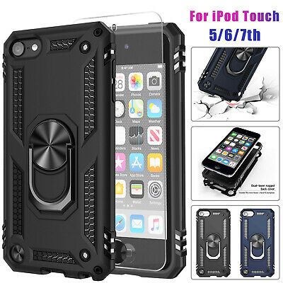 Kickstand Cover Case+tempered Glass Protector Set For Ipod Touch 5th/6th/7th Gen