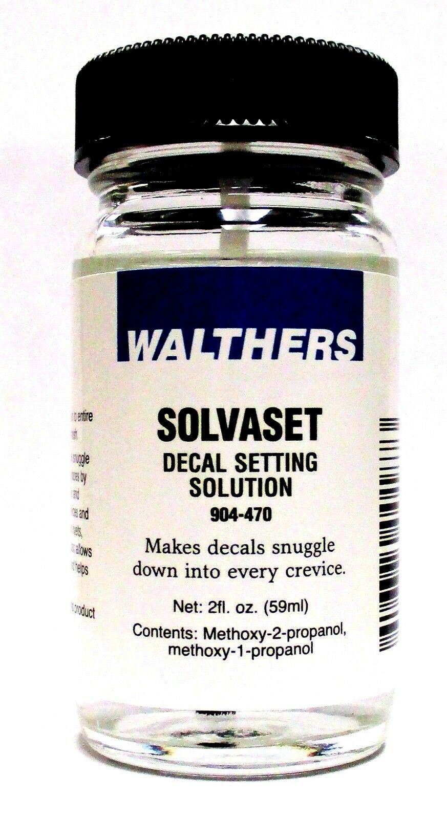 Walthers 904-470 Solvaset Decal Setting Solvent 2oz 59.1ml Bottle