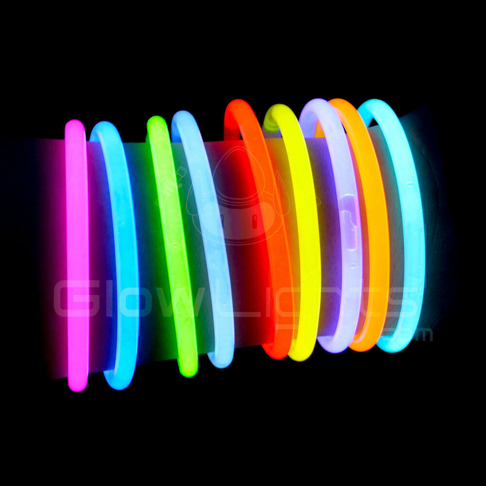 50 - 1000 X 8" Glow Light Sticks Bracelets Asst Colors Neon Glo Party Necklaces