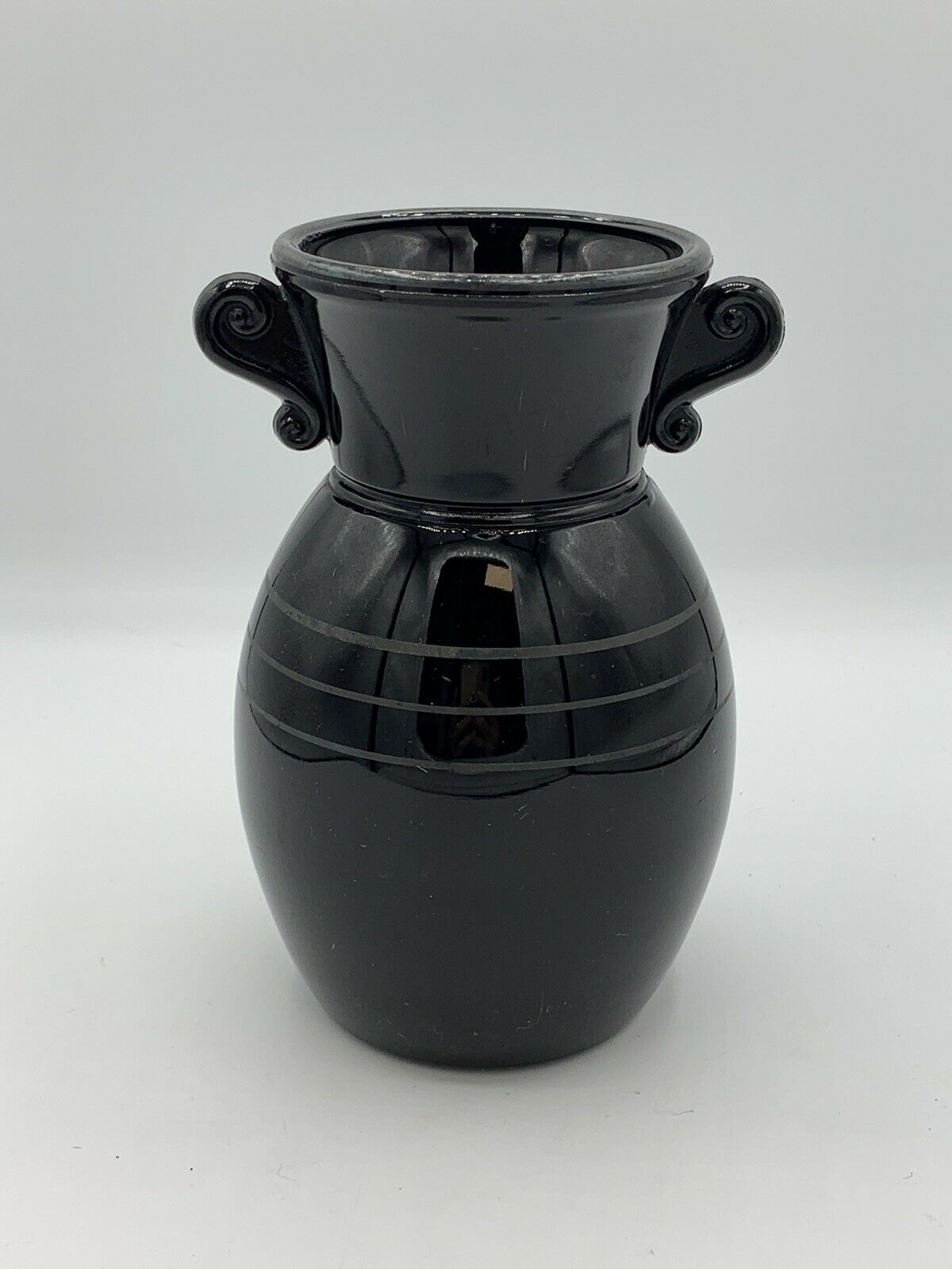 Vintage Art Deco Black Amethyst Vase