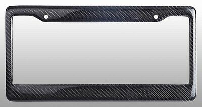 Real 100% Carbon Fiber License Plate Frame Tag Cover Orignal 3k With Free Caps