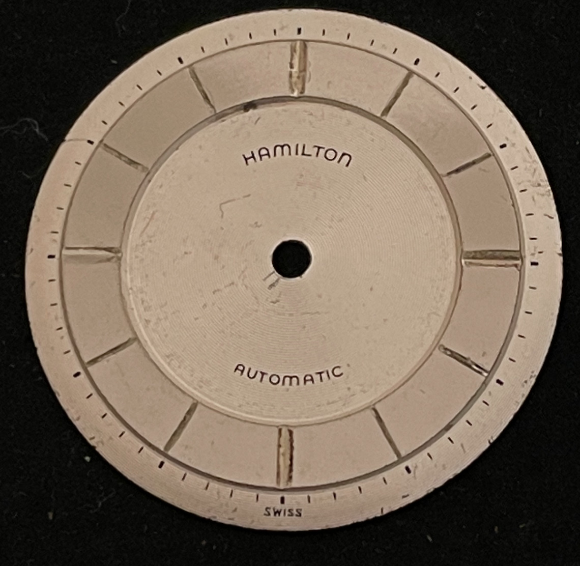Vintage Hamilton Automatic Men's Wrist Watch Dial Silver Round 28mm