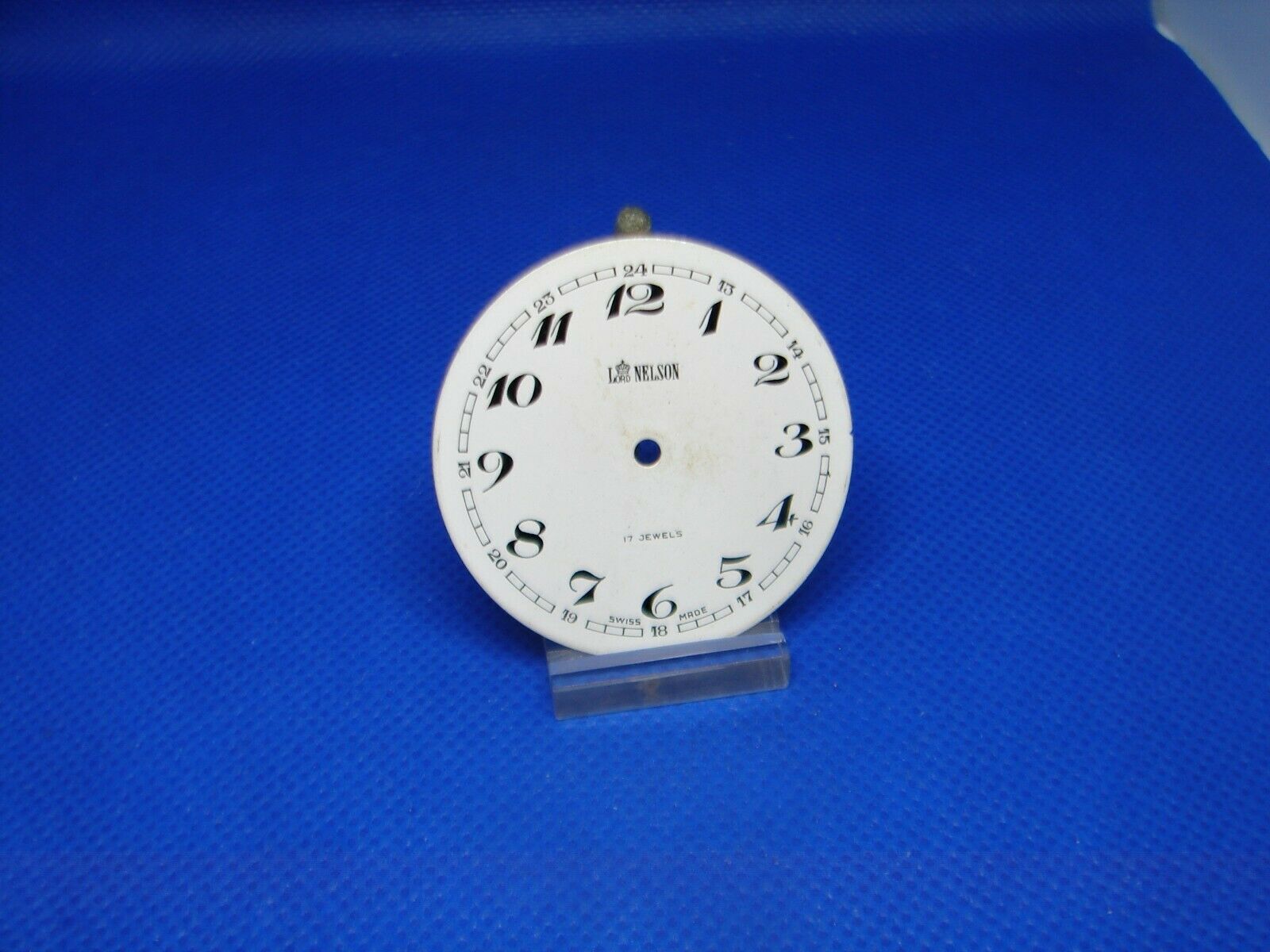 Lord Nelson 17 Jewels 38mm Pocket Watch Dial For Parts Or Repair! J21